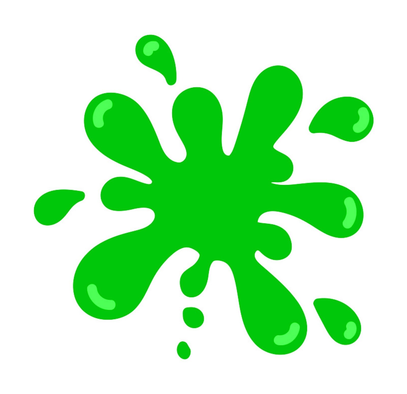 Ilustracja przedstawia zieloną plamę