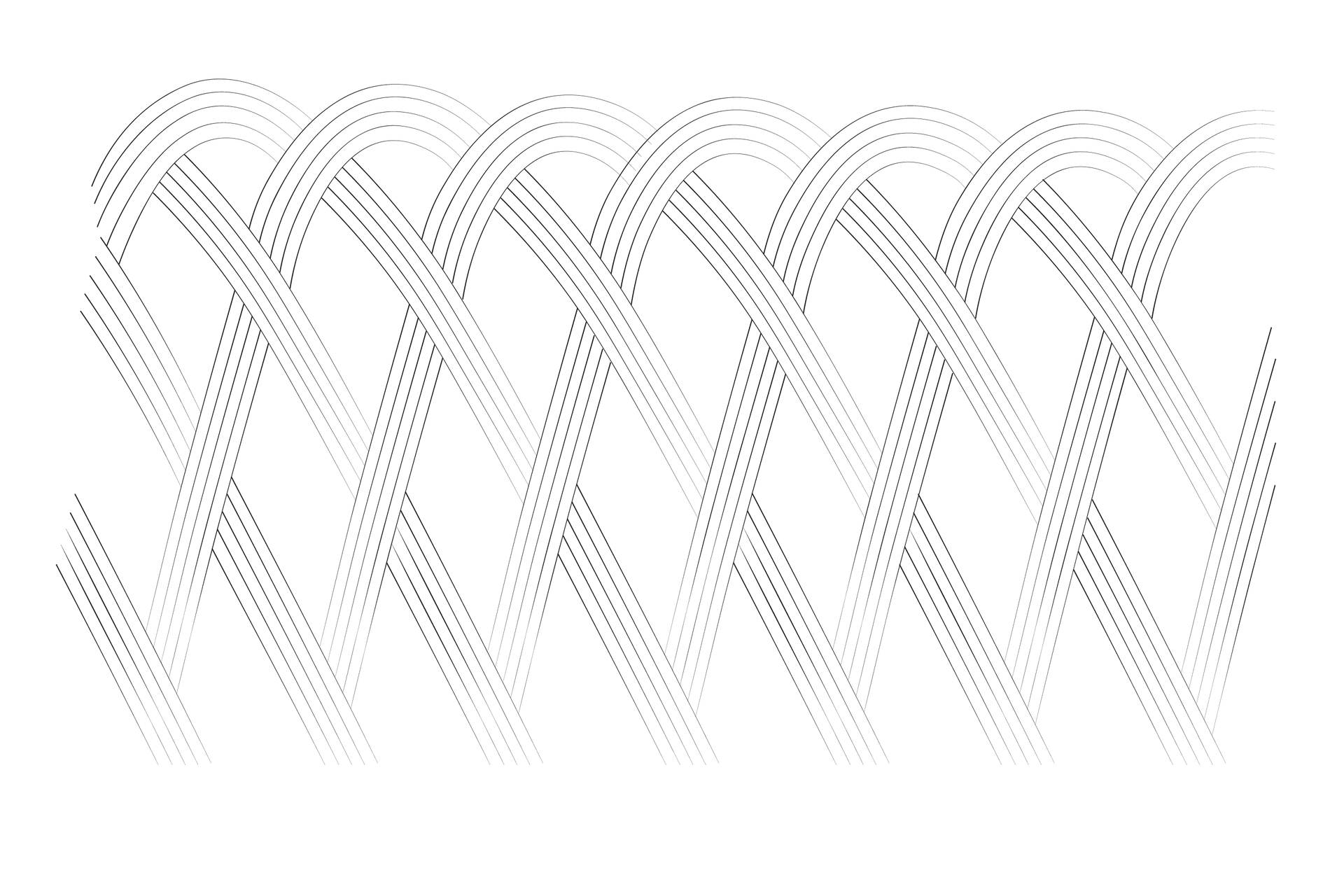 Grafika przedstawia splot osnowowy. Opis splotu znajduje się w treści powyżej.
