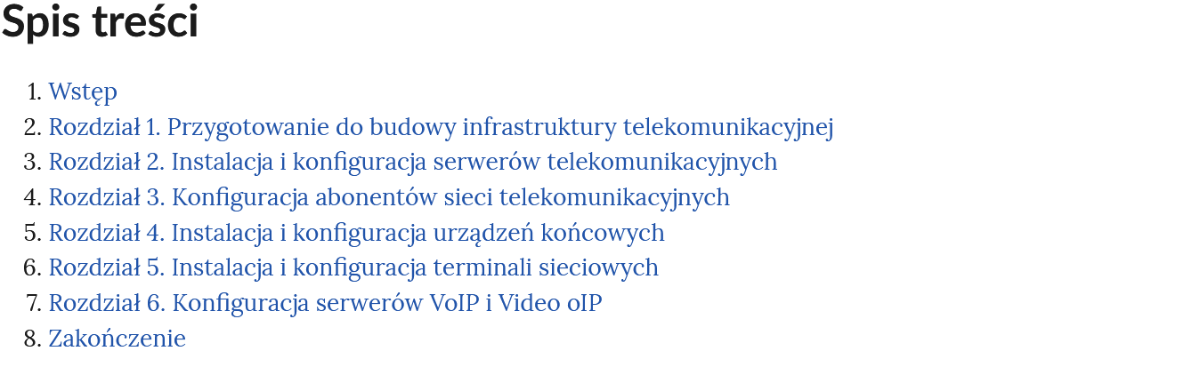 Grafika przedstawia spis treści audiobooka. Spis ma formę punktów opatrzonych tytułami. 