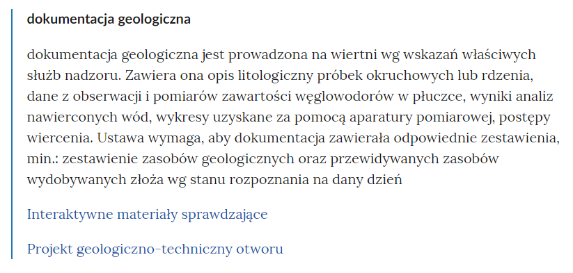 Zdjęcie przedstawia pojęcia zebrane w słowniku, pod nimi wyjaśnienia oraz jeśli jest ilustrację, a niżej linki przekierowujące do odpowiednich materiałów multimedialnych 