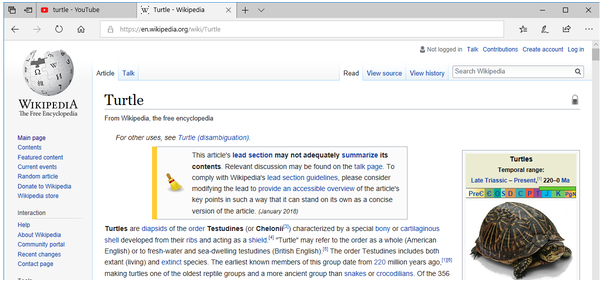 Ilustracja przedstawia przeglądarkę Edge z otwartymi kartami.