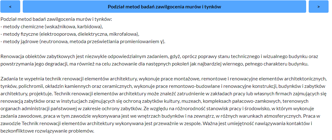 Przykładowy wygląd opisu