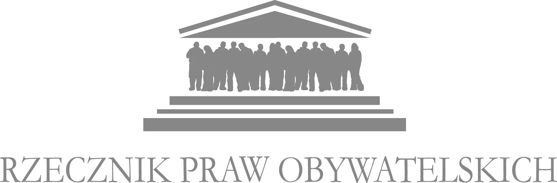 Grafika przedstawia logo Rzecznika Praw Obywatelskich. Pod dachem znajduje się tłum osób. Poniżej budynku podpis Rzecznik Praw Obywatelskich.