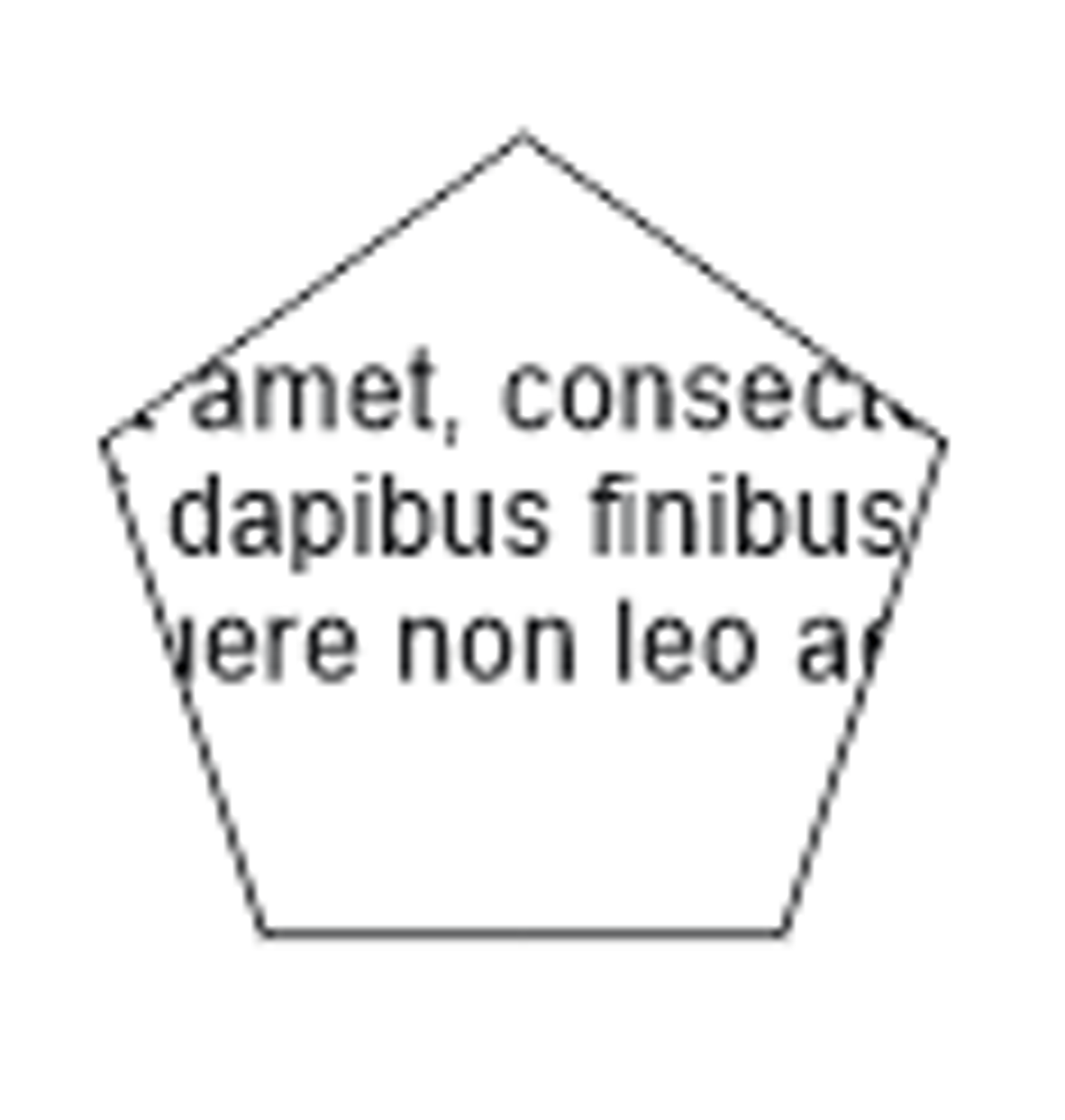 Ilustracja przedstawia pięciokąt z uciętym tekstem we wnętrzu, spowodowanym małym rozmiarem figury.