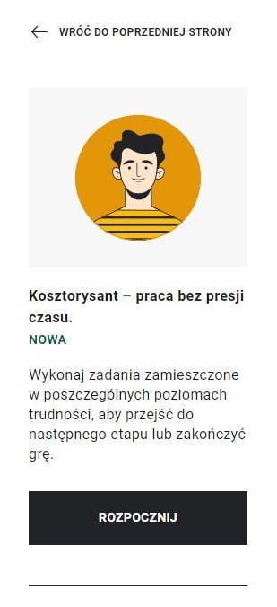 Przykładowy wygląd panelu z opisem misji