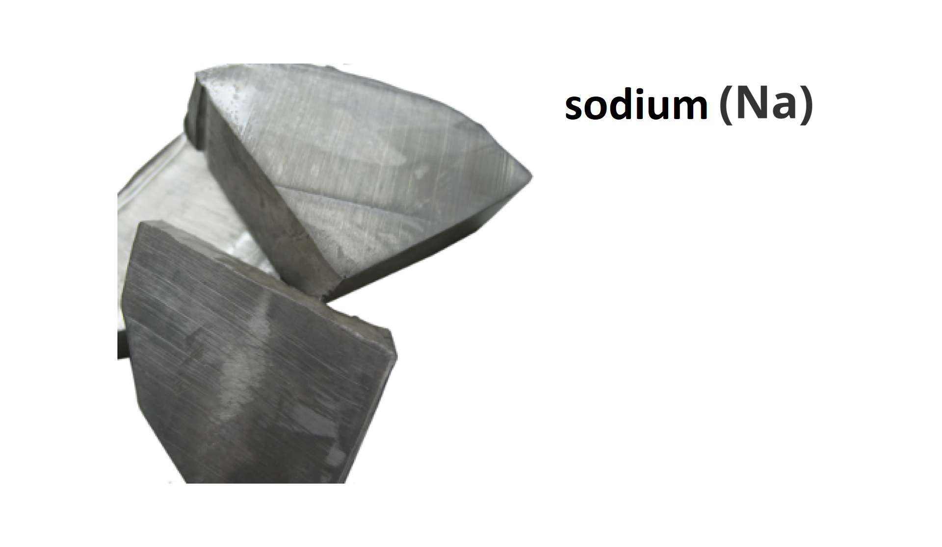 What kind of common features can you notice? The photograph shows a sodium.