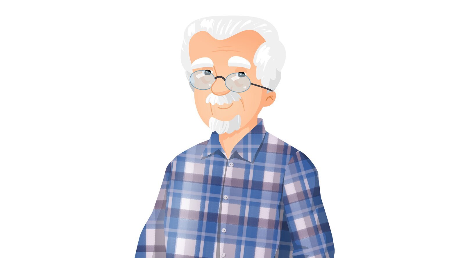 Ilustracja  przedstawia starszego pana.