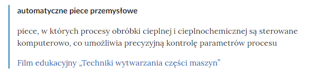 Przykładowe pojęcie w słowniku