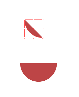 Ilustracja przedstawia dolną połowę czerwonego koła oraz mniejszy kawałek koła powyżej, zaznaczony w czerwonej ramce.