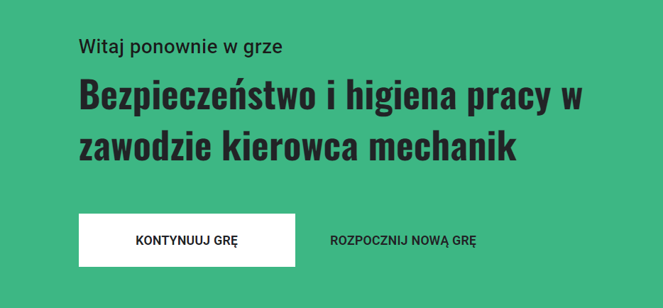 Przykładowy ekran początkowy w grze