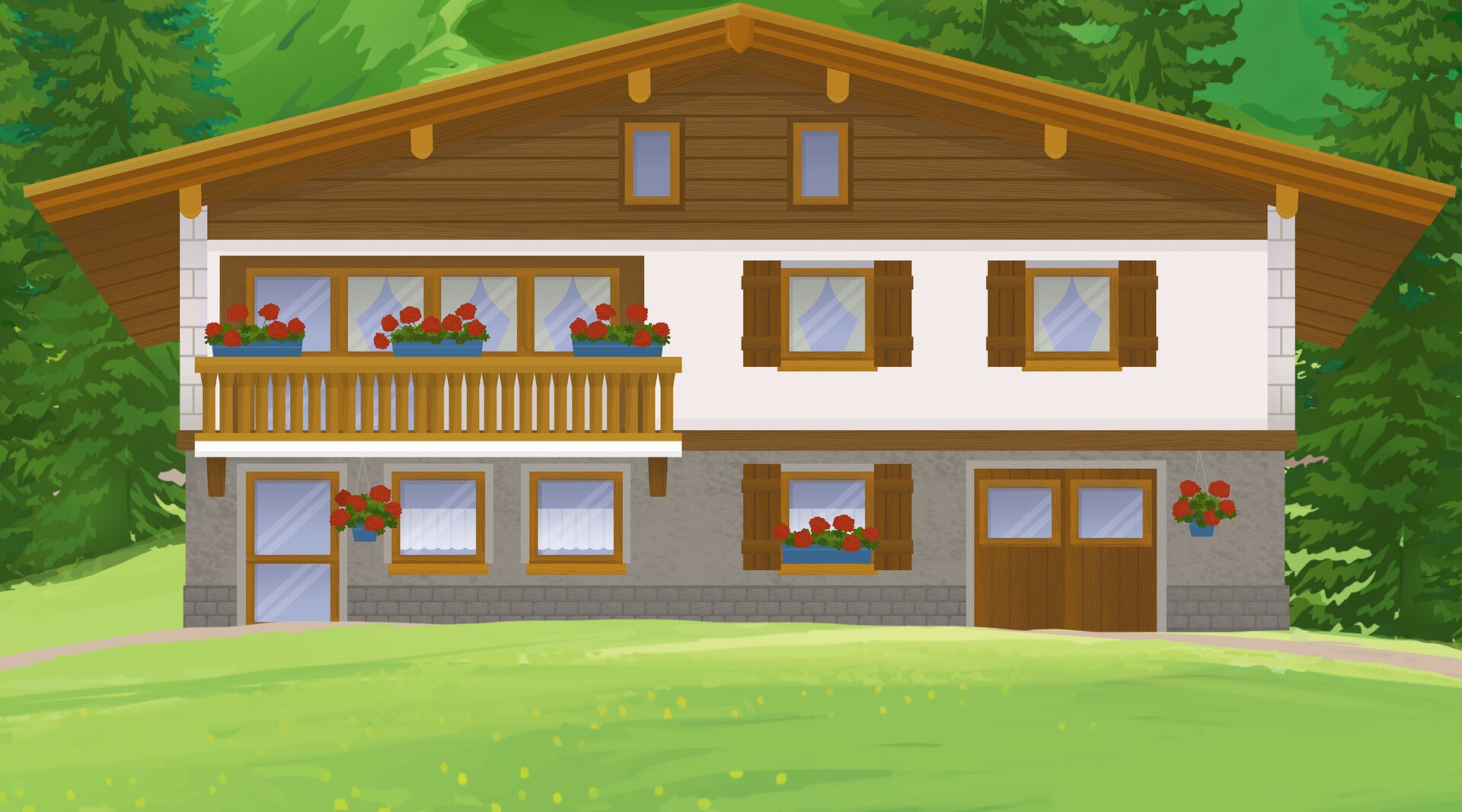 Ilustracja przedstawia dom.