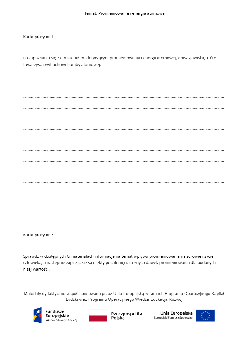 Pobierz plik: Promieniowanie i energia atomowa.docx
