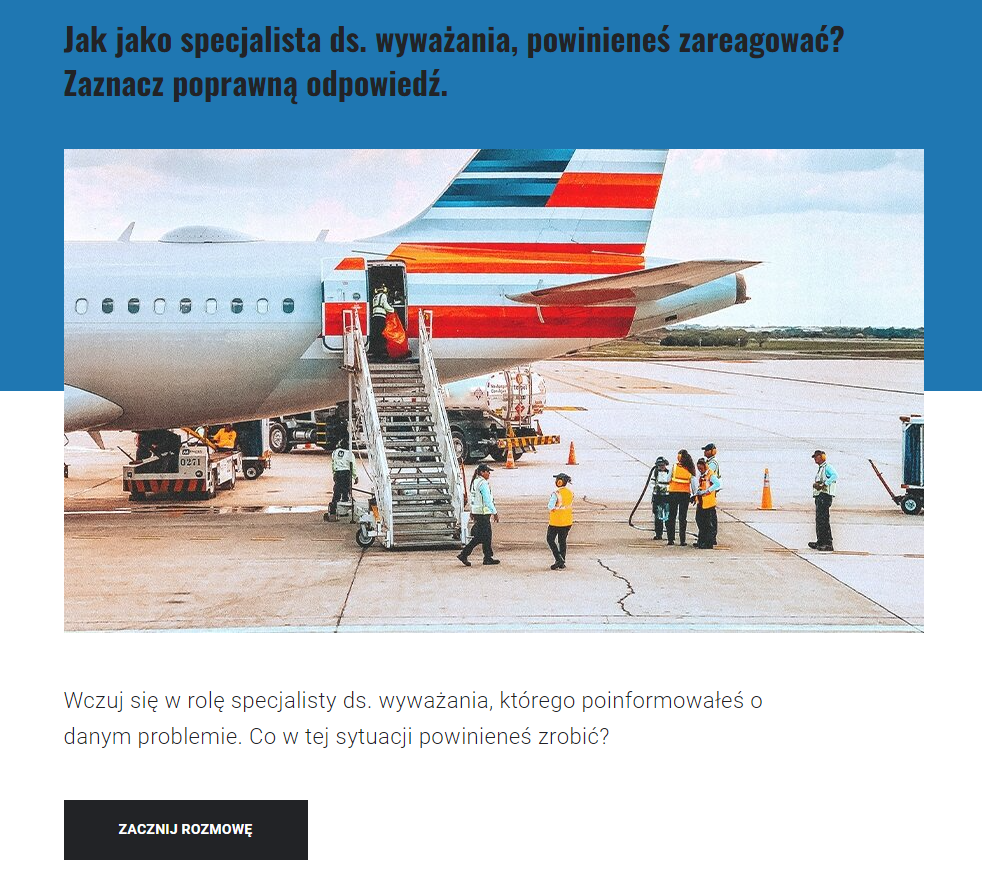 Przykładowy ekran startu rozmowy.