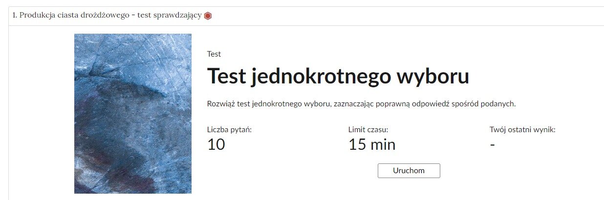 Grafika przedstawia widok jednego zadania z listy zadań w Interaktywnych Materiałach Sprawdzających.