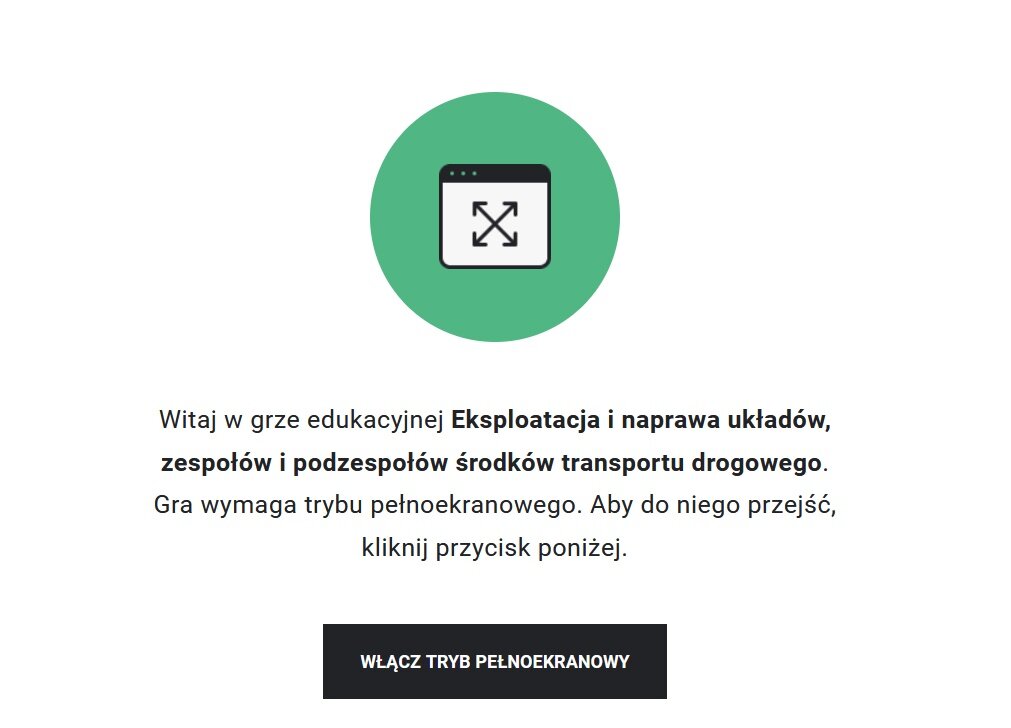 Ekran początkowy gry