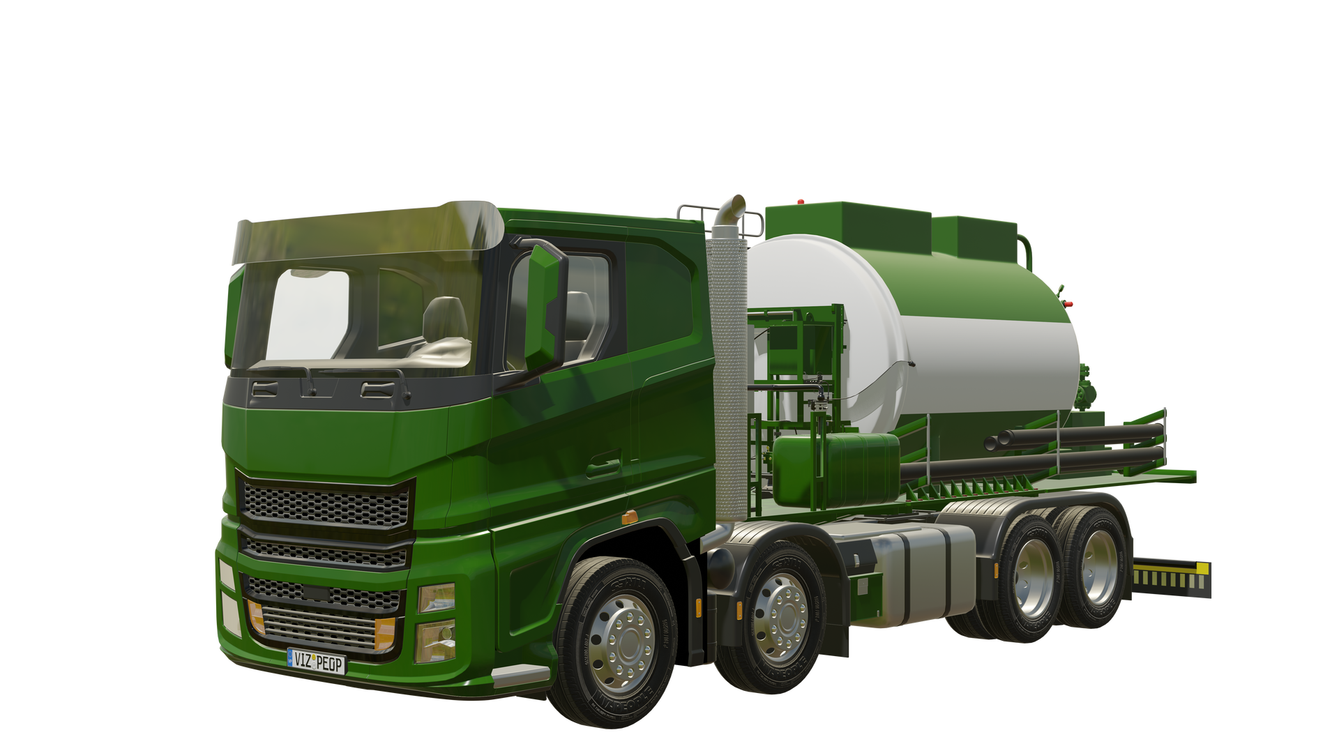 Na zdjęciu przedstawiona jest jednostka azotowa typu MPU. Jest to ciężarówka. Pojazd przedstawiony jest pod kątem i jest w większości zielonego koloru. Pojazd ma cztery koło z każdej strony. Pomiędzy pierwszymi dwoma, a dwoma tylnymi znajduje się szary zbiornik. Tuż za kabiną kierowcy znajduje się zielono‑biała konstrukcja. Jest to zbiornik w kształcie figury z podstawą w kształcie elipsy ułożony na boku. W górnej części zbiornika znajdują się dwa prostokątne wypustki. Przed zbiornikiem znajdują się rury oraz zawory. Obok zbiornika znajdują się cztery szare rury. Dwie dłuższe u dołu i dwie krótsze nad nimi. Z tyłu pojazdu znajduje się zderzak.
W prawym dolnym rogu pod zdjęciem znajduje się przycisk z symbolem trójkata. Po naciśnięciu przycisku następuje odtworzenie nagrania. Nagranie jest komplementarne z treścią opisu.