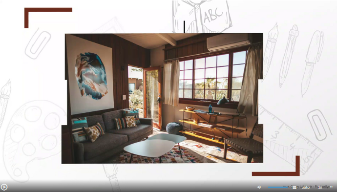 Grafika przedstawia ekran początkowy filmu ze znajdującym się na dole paskiem z ikonami funkcyjnymi filmu opisanymi szczegółowo poniżej.