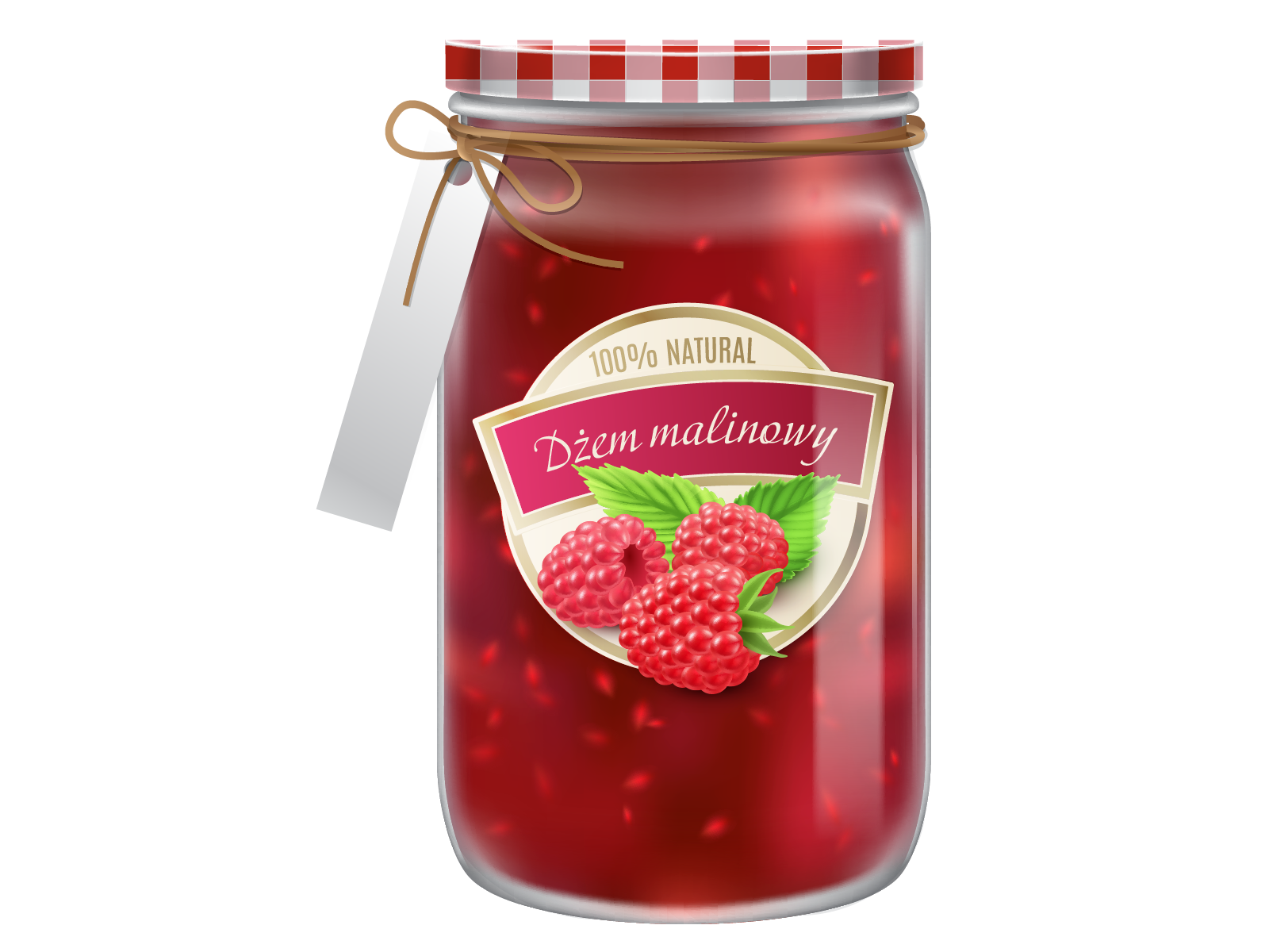 Etykieta wydrukowana na maszynie fleksograficznej wąskowstęgowej