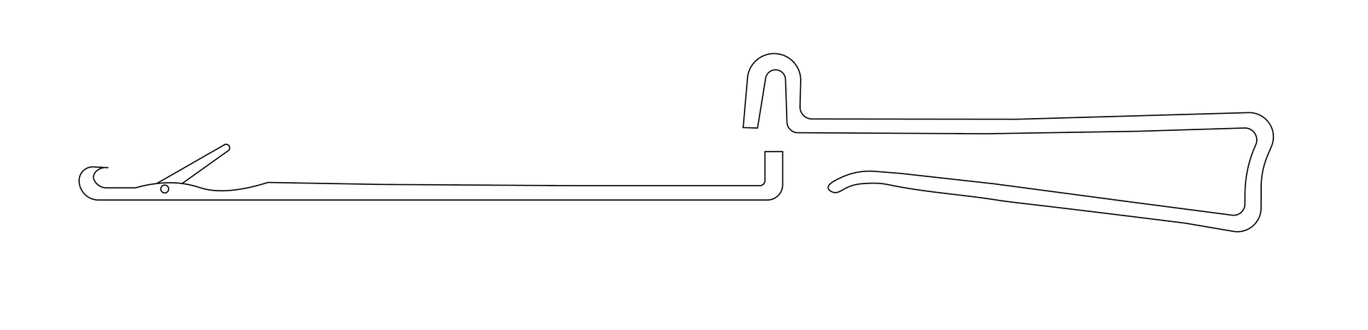 Rysunek przedstawia igłę języczkową i sprężynkę.