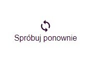 Grafika przedstawia ikonę wyczyszczenia dotychczasowych postępów w programie ćwiczeniowym. Ma kształt okręgu złożonego z dwóch wygiętych strzałek. Poniżej znajduje się napis: Spróbuj ponownie. 