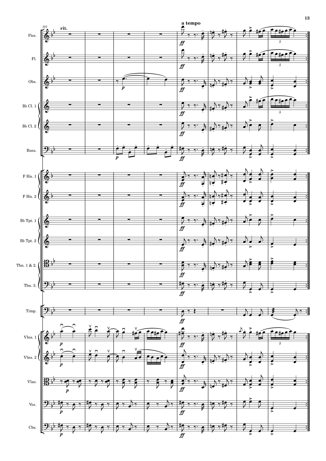 Ilustracja przedstawia stronę partytury utworu.