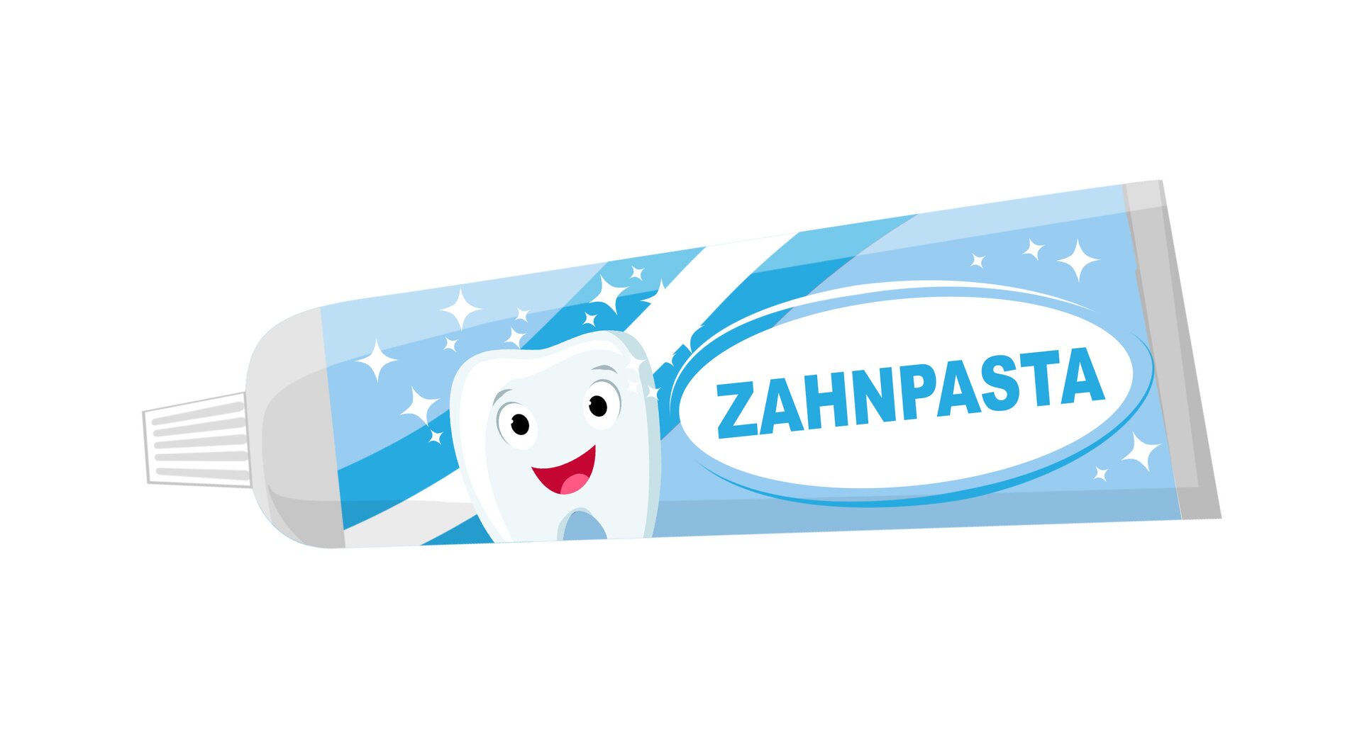 Ilustracja przedstawia tubkę pasty do mycia zębów. 