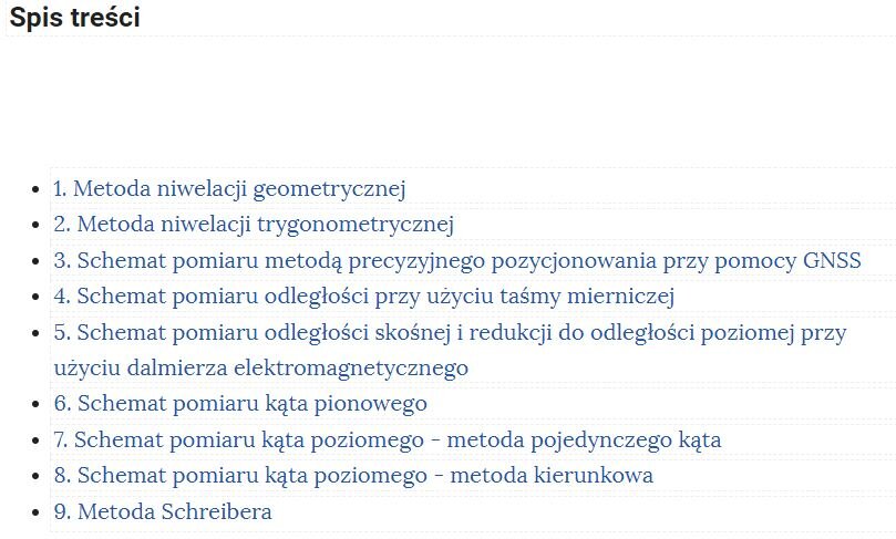 Grafika przedstawia przykładowy wygląd spisu treści do planszy interaktywnej. Tytuły poszczególnych plansz zostały ponumerowane od jeden do dziewięciu.