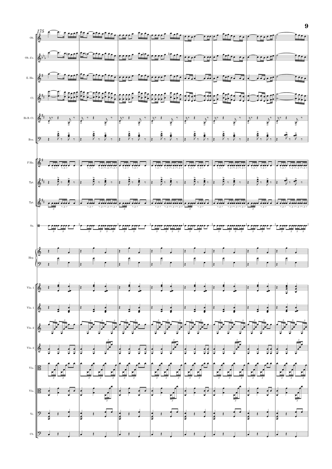 Ilustracja przedstawia stronę partytury utworu.