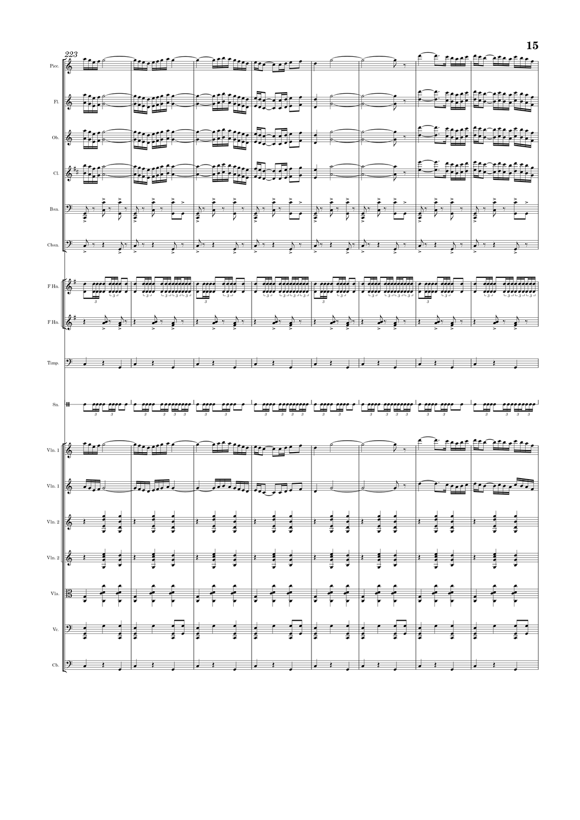 Ilustracja przedstawia stronę partytury utworu.