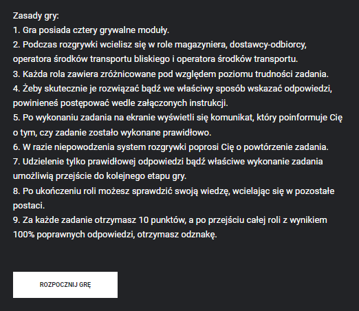 Ekran startowy gry cz. II