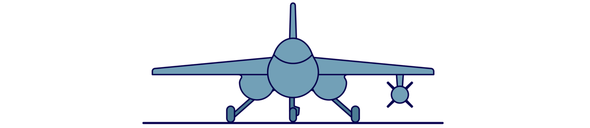 Ilustracja przedstawia samolot będący średniopłatem. Jego skrzydła są zamocowane w środku wysokości kadłuba.