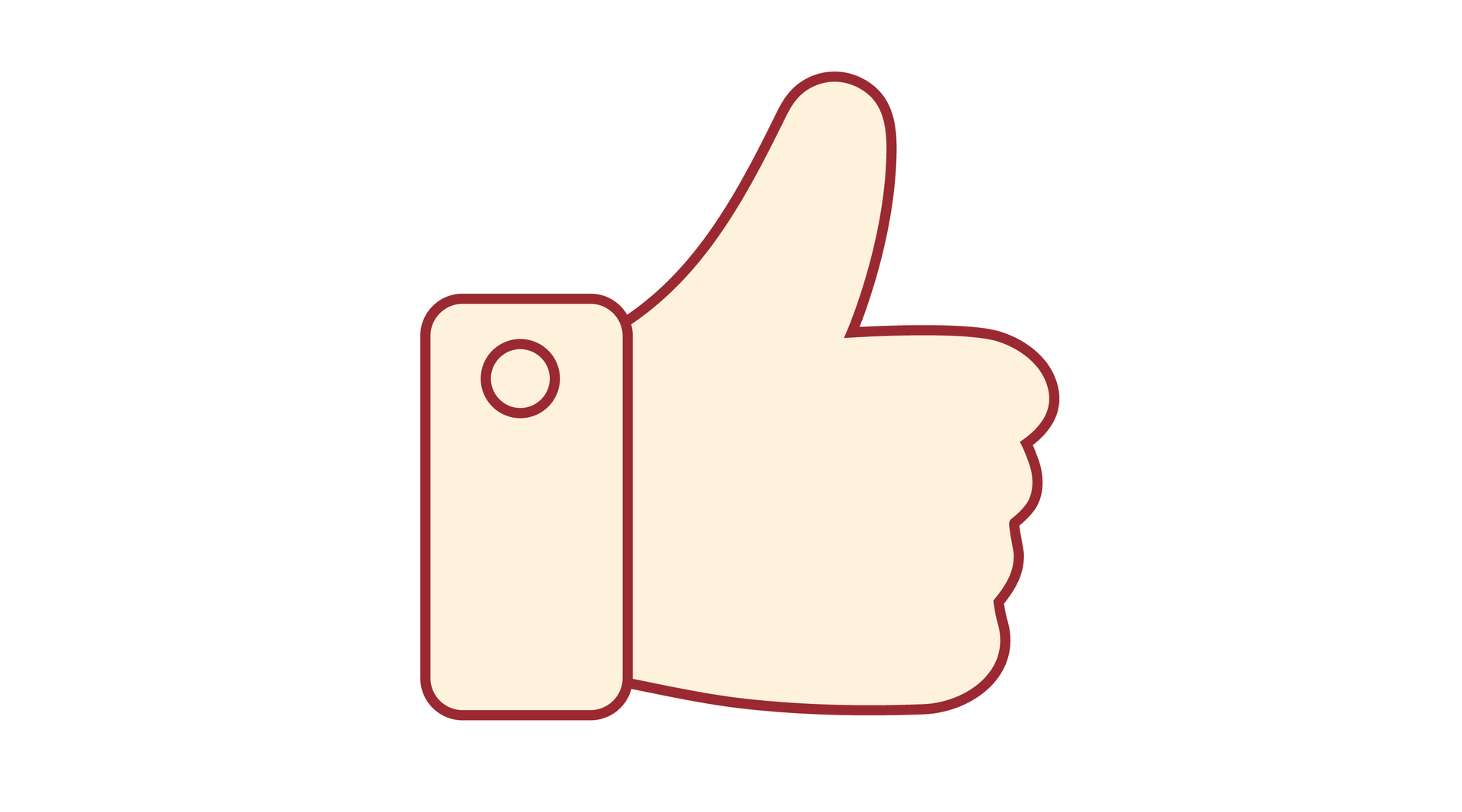 Grafika przedstawiająca kciuk w górę.