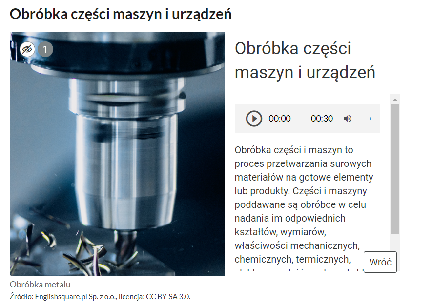 Widok otwartych treści materiałów atlasu