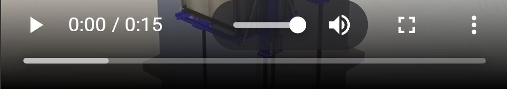 Zdjęcie przedstawia pasek zmiany głośności dźwięku w filmie. Składa się on z ikony megafonu skierowanego w prawo, od którego odchodzą dwie półokrągłe linie symbolizujące fale dźwiękowe. Po lewej stronie megafonu znajduje się niebieski pasek, który umożliwia zmianę poziomu głośności.