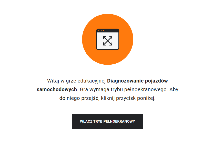 Ekran początkowy gry