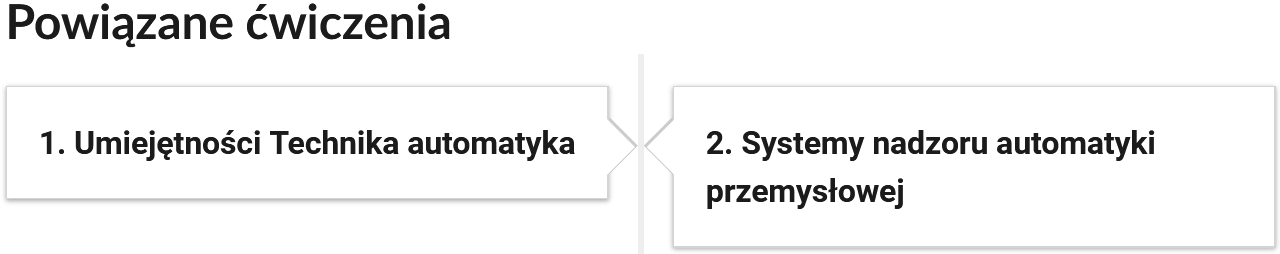 Grafika przedstawia widok przykładowych przycisków ćwiczeń powiązanych z danym multimedium.