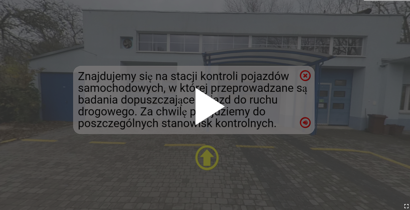 Ekran startowy wirtualnego spaceru