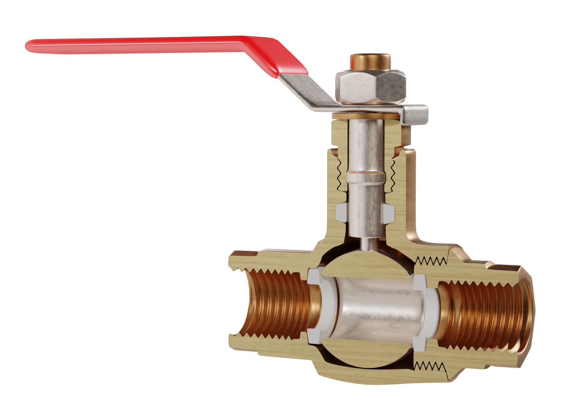 Zawór odcinający kulowy