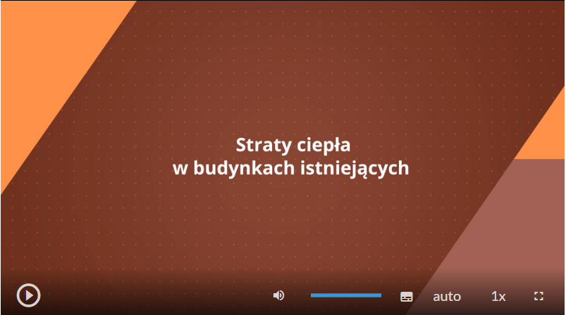 Zdjęcie przedstawia przykładowy ekran sekwencji filmowej. Na środku ekranu widać przykładowy tytuł, a w dolnej jego części przyciski, które są opisane poniżej zdjęcia, w dalszej części instrukcji.