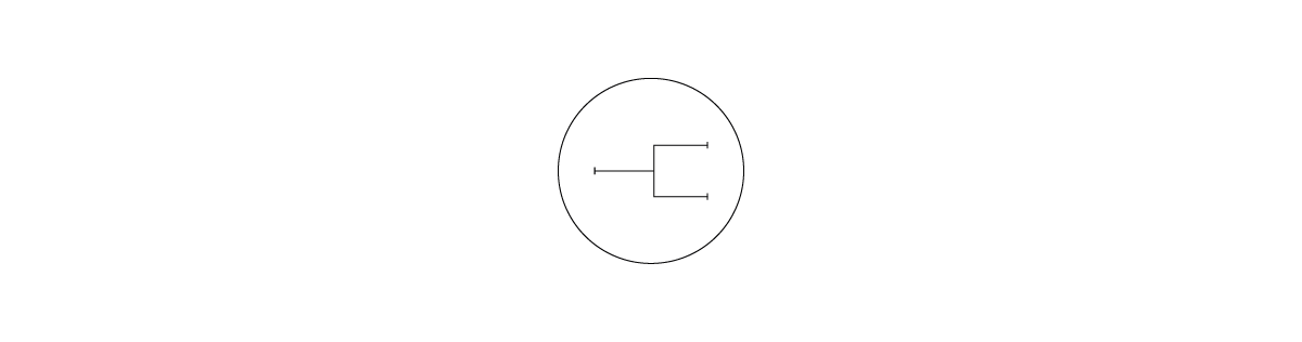 Grafika przedstawia symbol zbieracza. W okręgu znajduje się symbol przypominający kamerton. 
