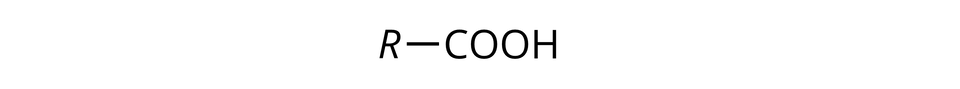 Ilustracja przedstawia wzór ogólny kwasów karboksylowych R wiązanie pojedyncze C O O H.