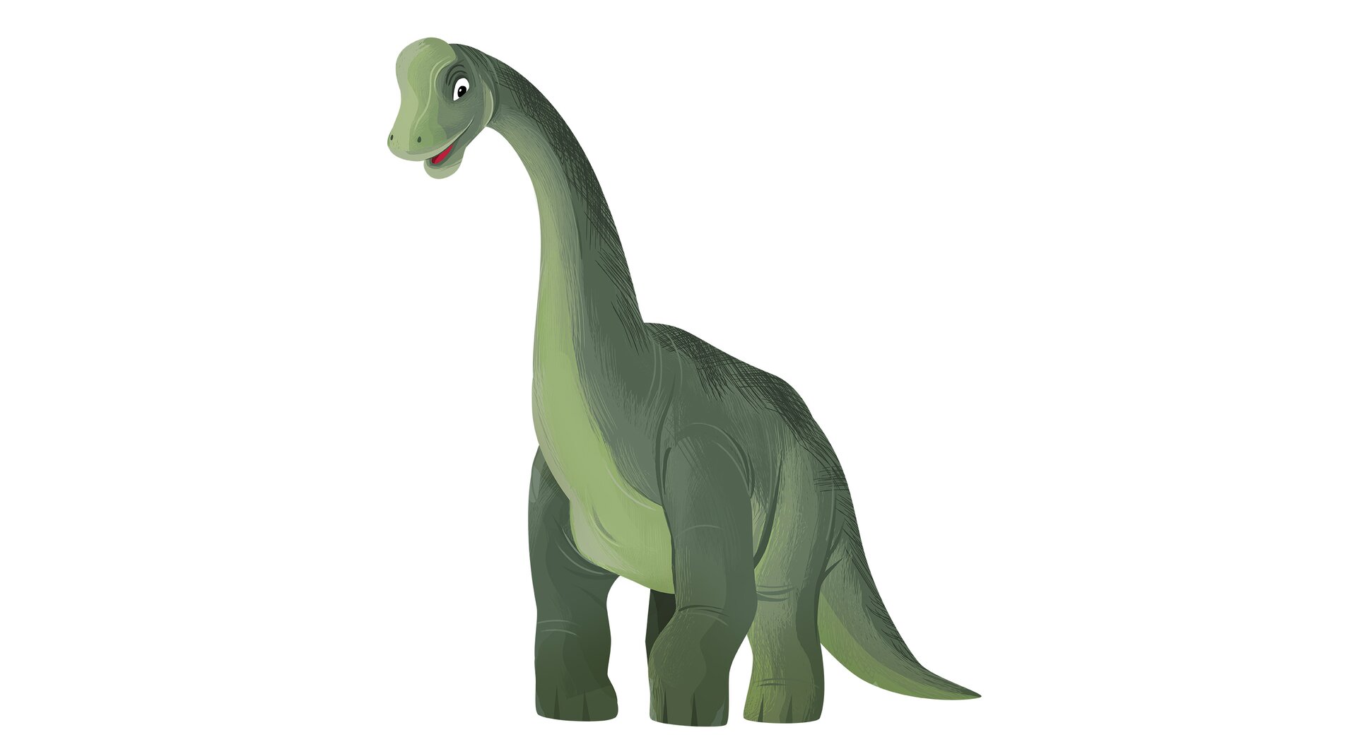 Na ilustracji znajduje się powolny dinosaur.
