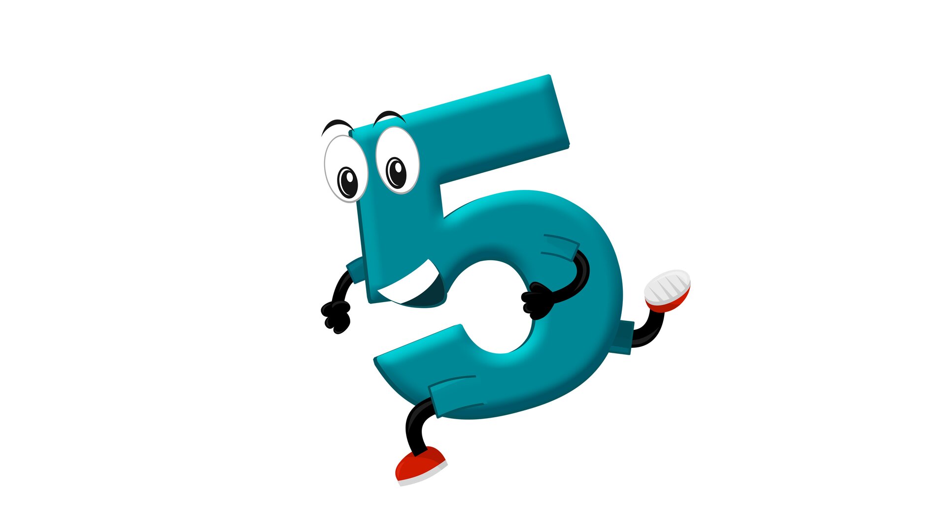Ilustracja przedstawia cyfrę 5.