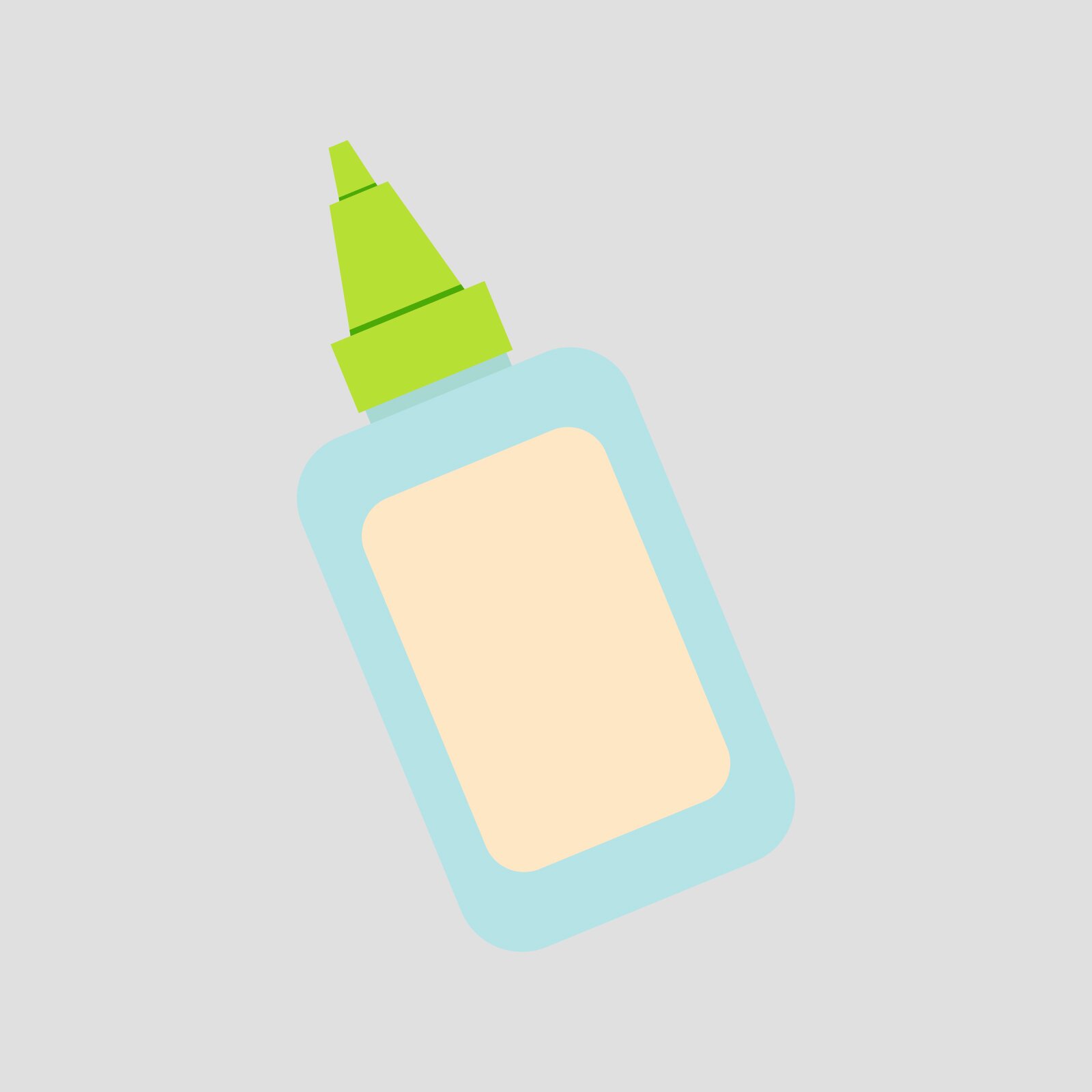 Ilustracja przedstawia klej w niebieskiej tubce. 