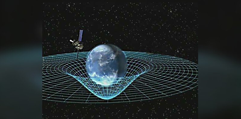 Ilustracja przedstawia kulę ziemską na okrągłej siatce. Nad Ziemią unosi się satelita.