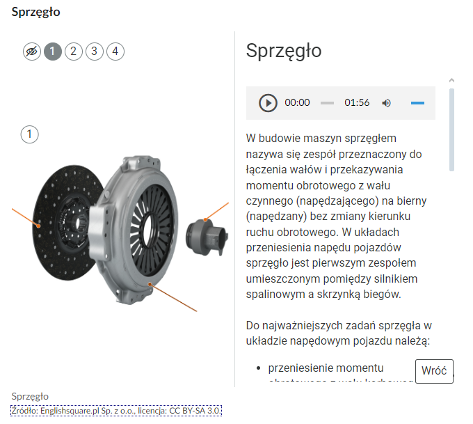 Grafika przedstawia opis elementu wizualizacji wraz z nagraniem dźwiękowym tożsamym z treścią.