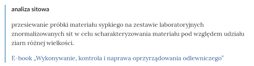Na ilustracji widać przykładowe pojęcie w słowniku
