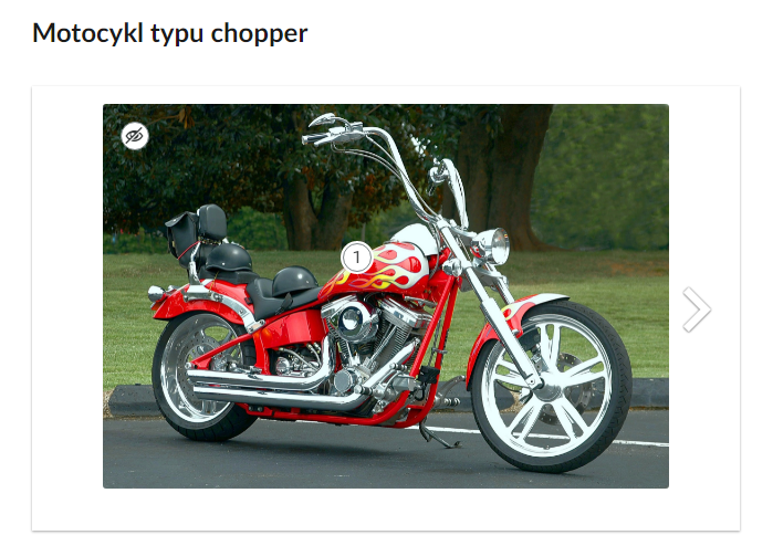 Przykładowy wygląd motocykla typu Chopper w galerii zdjęć