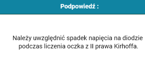 Przycisk podpowiedzi na niebieskim tle, poniżej treść podpowiedzi. Wskazówka, co trzeba zrobić, by rozwiązać zadanie.