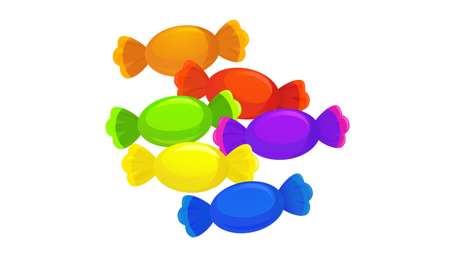 Na ilustracji znajdują się cukierki.